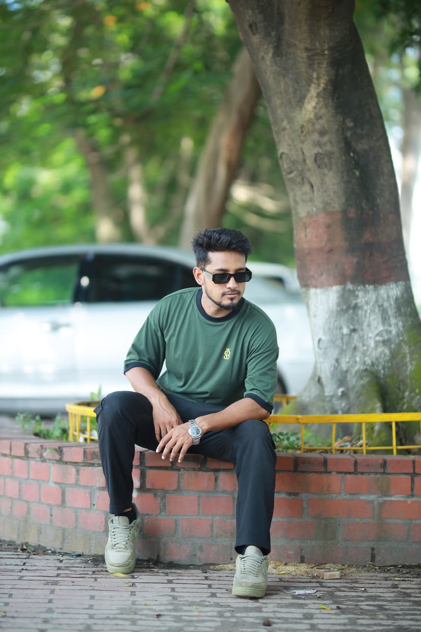 Olive Green t-shirt image 4
